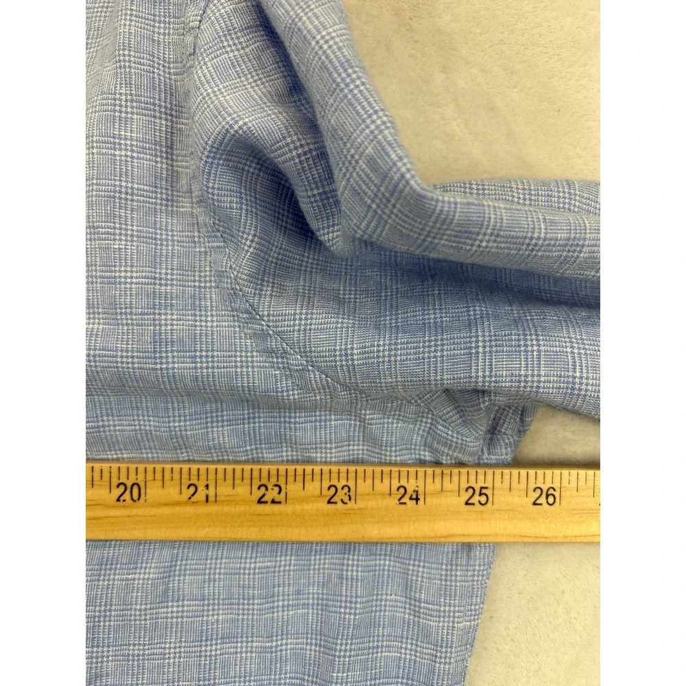 Banana Republic Shirt Mens XL Light Blue Linen Blend Button Down Long Sleeve‎